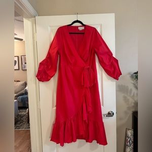 SACHIN & BABI gorgeous coral dress!